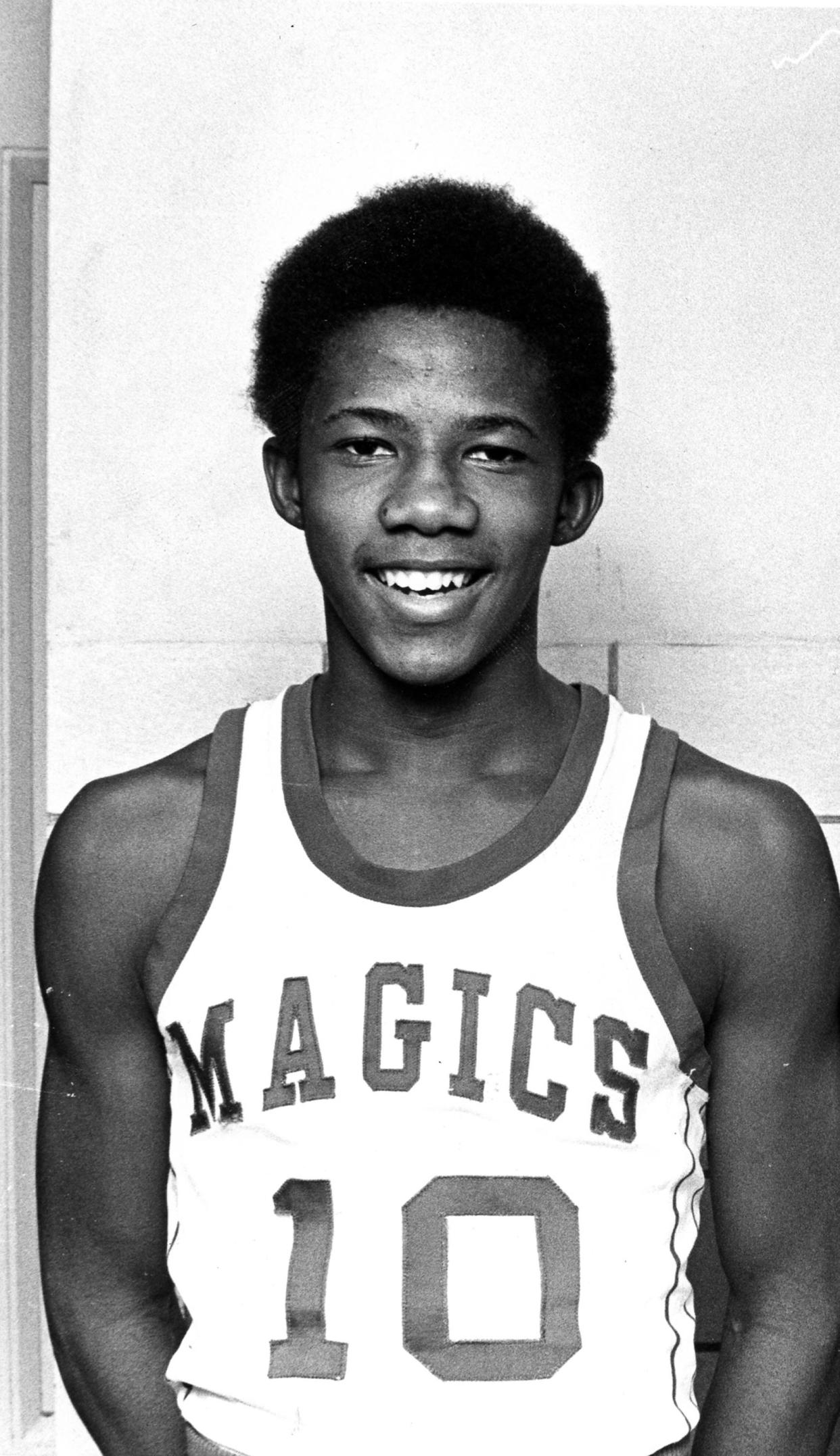 Former Barberton High School basketball star Carter Scott in January 1975.