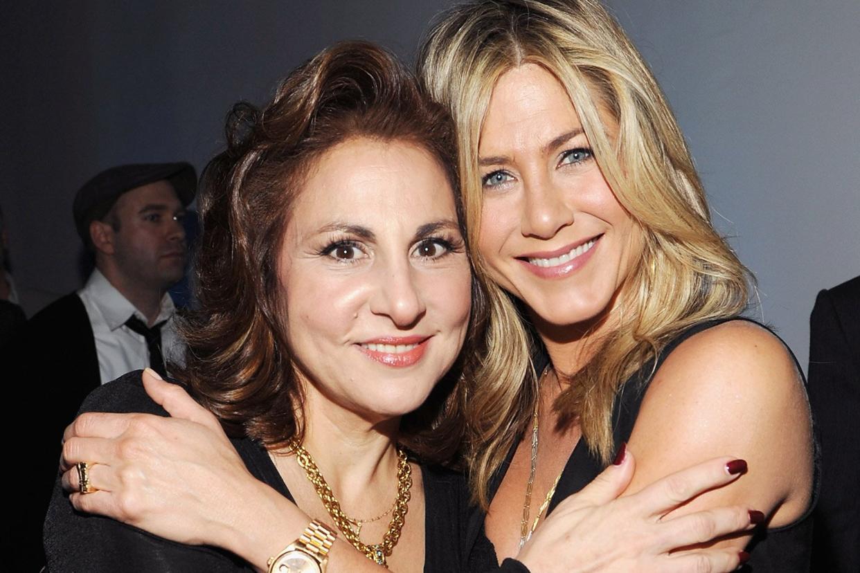 NEW YORK, NY - SEPTEMBER 26: Actress Kathy Najimy (L) and Executive Producer and Director Jennifer Aniston attend the premiere of Lifetime's Five, from Jennifer Aniston, Demi Moore, Alicia Keys at Skylight Soho on September 26, 2011 in New York City. (Photo by Larry Busacca/Getty Images for Lifetime)