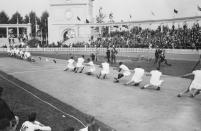 A sport anyone can get behind, the tug of war event was prominent event in the early 20th Century.