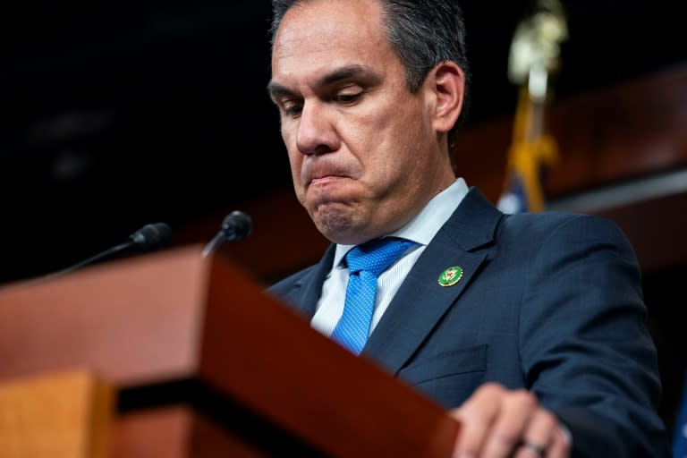 US Democrats including House Democratic Caucus chairman Pete Aguilar are publicly backing Joe Biden's reelection bid, but behind closed doors a debate is raging about the president's capacity to beat election rival Donald Trump (Bonnie Cash)