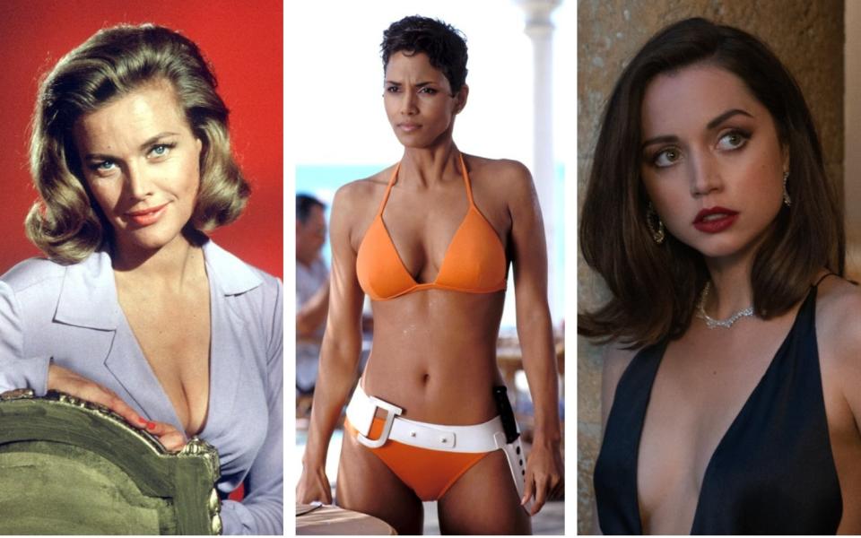Bond girls are forever... from Honor Blackman in Goldfinger, to Halle Berry in Die Another Day and Ana de Armas in No Time To Die - Silver Screen Collection/Getty Images/Rex Features/Nicola Dove