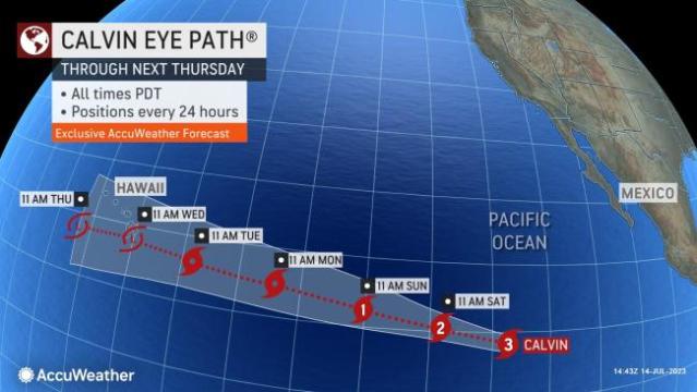 Tropical storm Calvin to hit Hawaii; bring heavy rainfall in Big Island -  The Economic Times