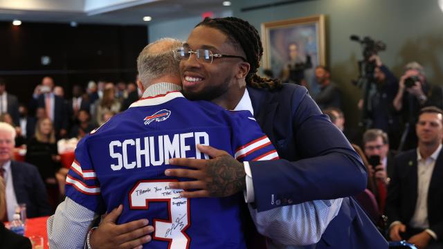 Bills safety Damar Hamlin meets with President Biden after introducing  Access to AEDs Act