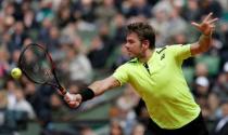 Tennis - French Open - Roland Garros - Switzerland's Stan Wawrinka vs Czech Republic's Lukas Rosol Paris, France - 23/05/16. Switzerland's Stan Wawrinka returns the ball. REUTERS/Gonzalo Fuentes - RTSFJX9