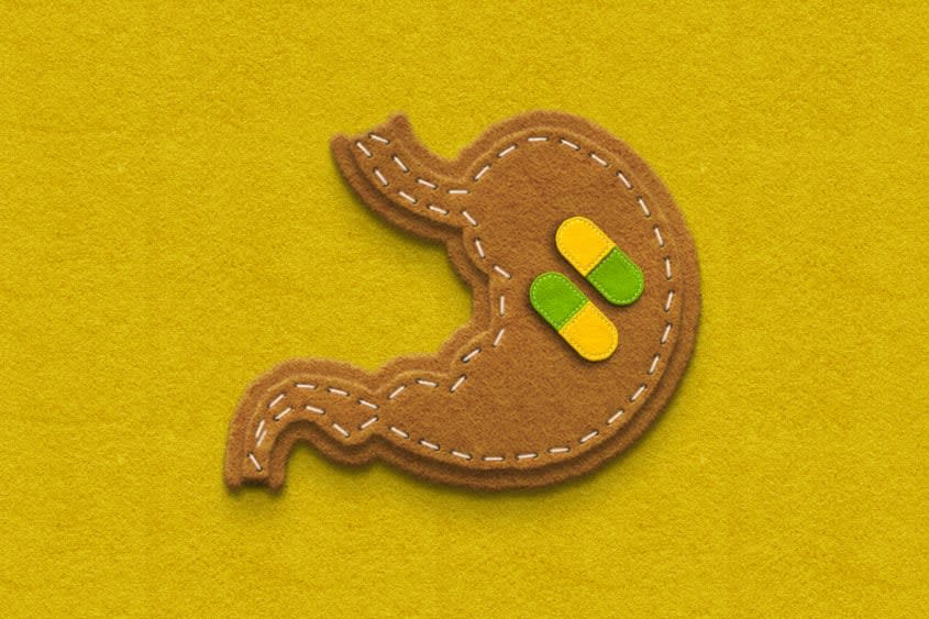 Felt stomach illustration.