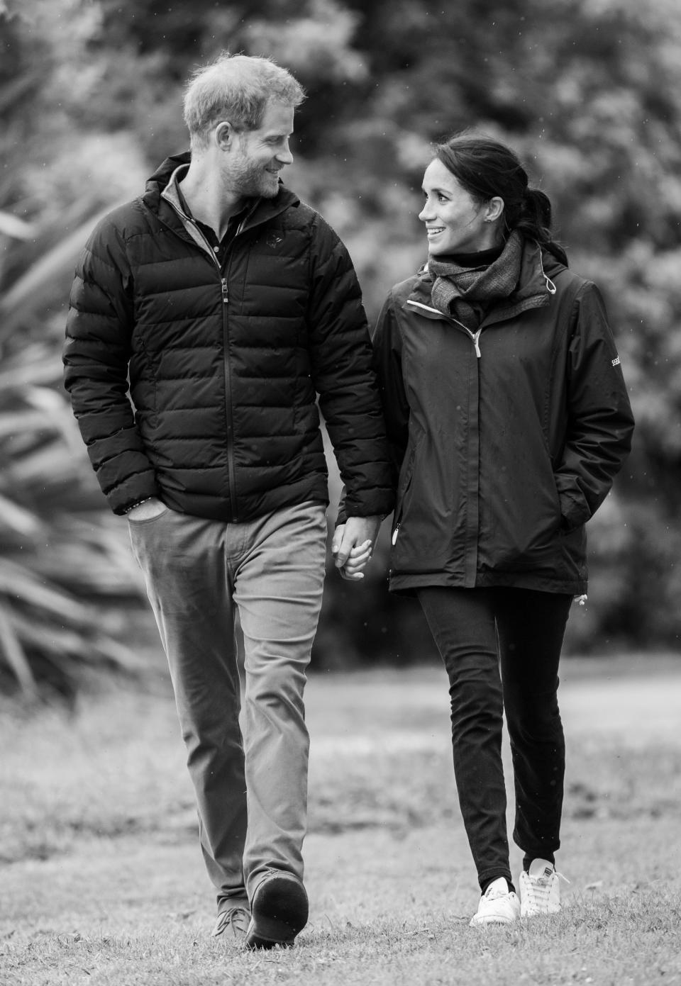 The Duke and Duchess of Sussex visit Abel Tasman National Park, which sits at the north-Eastern tip of the South Island, on Oct. 29, 2018 in Wellington, New Zealand.&nbsp; (Photo: Pool/Samir Hussein via Getty Images)