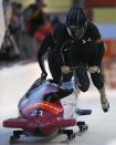 PARK CITY, UT - NOVEMBER 16: Jami Greubel (F) and Katie Eberling of the U.S. finish in fourth place in the FIBT women's bobsled world cup, on November 16, 2012 at Utah Olympic Park in Park City, Utah.(Photo by George Frey/Getty Images)