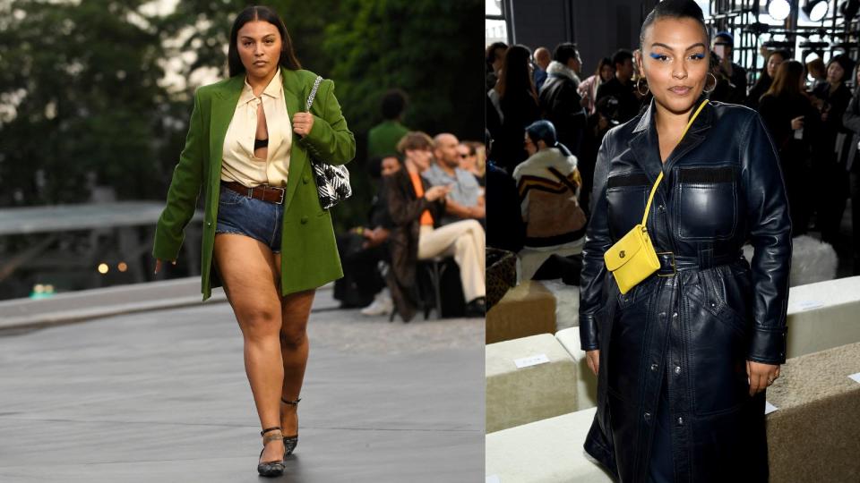 <p> British-born Paloma Elsesser shot to fame after being discovered by internationally renowned make-up artist Pat McGrath, who chose the plus size model as the first face of her beauty line. Paloma, who is now 29, was only discovered at 27, but has enjoyed a meteoric rise to fame in the fashion world. </p> <p> She become an outspoken advocate for inclusion within the fashion industry, using her 400-thousand plus Instagram following to challenge traditional beauty standards.  </p> <p> <em><strong>Covers, Campaigns, Catwalks and Collections: </strong></em>As well as fronting campaigns for Coach, Glossier, Fenty, and Nike, she has walked for designers including Alexander McQueen, Fendi and Salvatore Ferragamo, and cast as one of the new faces of Victoria's Secrets #TheVSCollective. In 2021, Paloma Elsesser scored her first American Vogue cover, photographed by  Annie Leibovitz. Recently storming onto the April 2023 cover of Vogue UK, under the title 'The New Supers', the heading alone tells you all you need to know about Paloma's fashion power right now. Paloma has also featured on covers for Vogue Arabia (alongside Ashley Graham), ID, Vogue Mexico, Vogue Spain, as well as covers for The Sunday Times Style, Vogue UK, Porter and Muse Magazine. </p> <p> When it comes to runways, Paloma closed the show for Marni in Tokyo, as well as storming down the runway for Mugler, during Paris Fashion Week 2023.  </p>