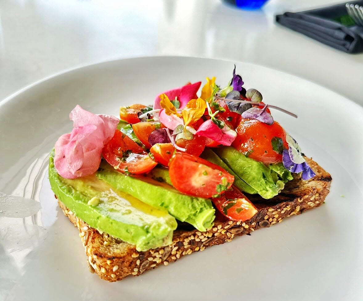 Avocado toast is among menu items offered at Acqua Cafe's new weekend brunch service. Photo courtesy Acqua Cafe.