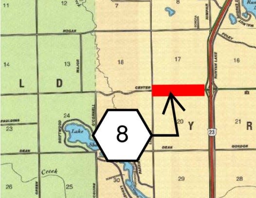 Pavement Rehabilitation and shoulder gravel expected at Center Road from Linden Road to Old U.S. 23 starting June 27 until July 1.