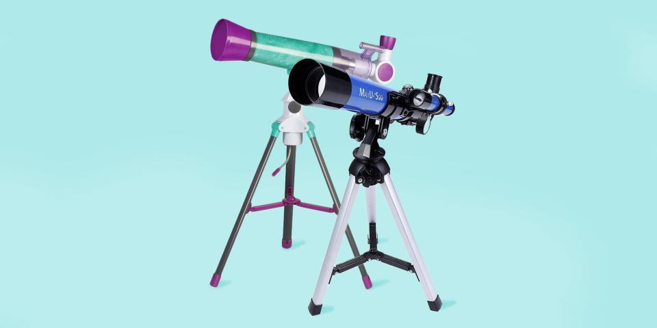 <p>Children love looking up at the stars and imagining distant galaxies, but with just your eyes, you can only see so much. Telescopes for kids can help them explore stars and planets, stimulating both their imagination and STEM skills. </p><p>Telescopes work by using a lens or curved mirror to gather and focus light from the sky, so you can see the stars and planets more clearly. The ability to collect light is related to the diameter of the lens or mirror (a.k.a aperture); the larger the telescope's aperture, the more you can see. </p><p>Worried about knowing which is the best telescope to buy? Trust the science-backed testing at <a href="https://www.goodhousekeeping.com/institute/about-the-institute/a19748212/good-housekeeping-institute-product-reviews/" rel="nofollow noopener" target="_blank" data-ylk="slk:The Good Housekeeping Institute;elm:context_link;itc:0;sec:content-canvas" class="link ">The Good Housekeeping Institute</a>. The <a href="https://www.goodhousekeeping.com/childrens-products/toy-reviews/" rel="nofollow noopener" target="_blank" data-ylk="slk:GH Little Lab;elm:context_link;itc:0;sec:content-canvas" class="link ">GH Little Lab</a> is comprised of engineers who evaluate <a href="https://www.goodhousekeeping.com/childrens-products/toy-reviews/g31132135/best-new-toys-2020/" rel="nofollow noopener" target="_blank" data-ylk="slk:toys;elm:context_link;itc:0;sec:content-canvas" class="link ">toys</a> and science tools for accuracy, ease of use, and safety. Plus, we test with kids of all ages who use the toys and provide the kind of unbiased feedback only kids can. These picks are from top tested brands, telescopes with innovative new features, or products with rave online reviews. </p><h2 class="body-h2">What's the best telescope for my child?</h2><p>When buying a kids telescope, there are many factors to consider, but we recommend focusing on telescope type, aperture size, ease of use features, and cost. Telescopes are available in three general types:</p><ul><li> <strong>Refractor telescopes </strong>are the most common type of telescope for kids and the most affordable. A long tube attached to a lens magnifies objects in the sky or ground. </li><li> <strong>Reflector telescopes </strong>use a curved mirror instead of a lens for greater clarify and quality with clearer views of the sky than refractor telescopes, but cannot be used to magnify objects on Earth. </li><li> <strong>Compound telescopes </strong>combine the best of both refractor and reflector telescopes as they have both lenses and mirrors to see clearly images in space and Earth side. Note these are very pricey tools not suitable for young children, but better-suited for teens.</li></ul><p>Shop the <strong>best telescopes for kids of 2020</strong> to explore galaxies near and far, far away: </p>