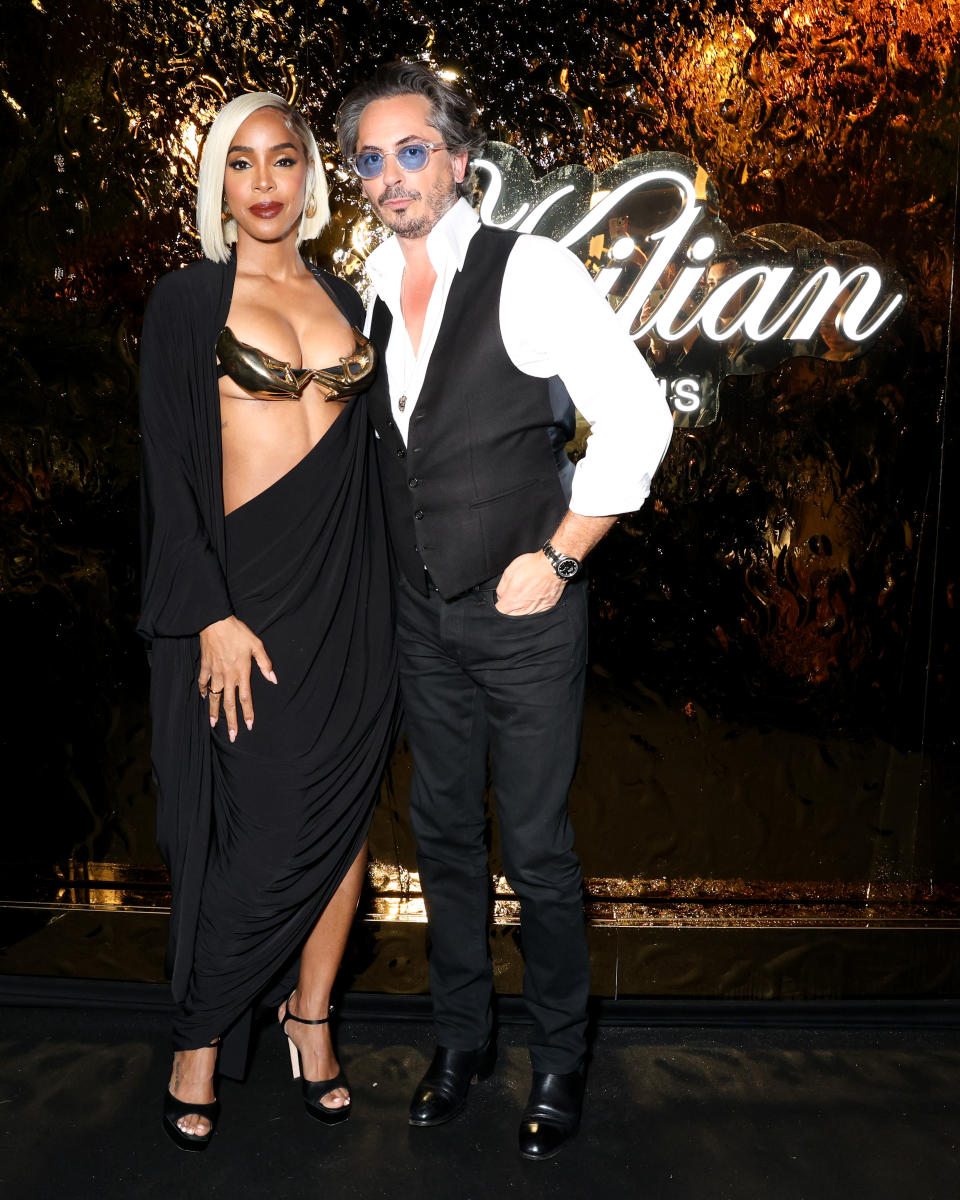 Kelly Rowland and Kilian Paris founder Kilian Hennessy in Cannes.