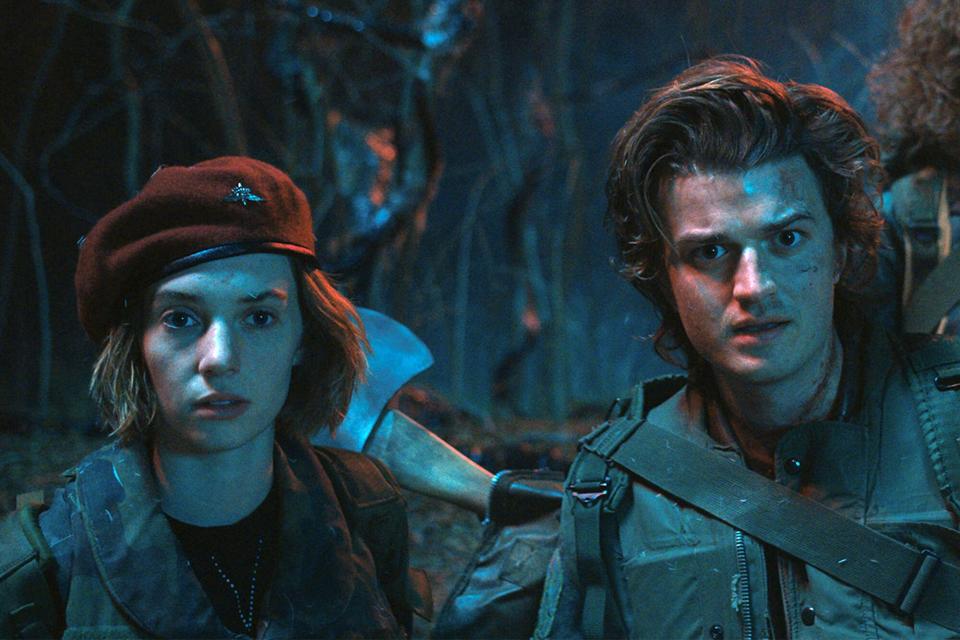 Maya Hawke and Joe Keery as Robin Buckley and Steve Harrington in 'Stranger Things'