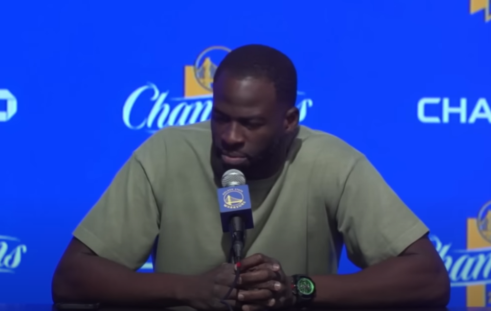 Draymond Green during a news conference