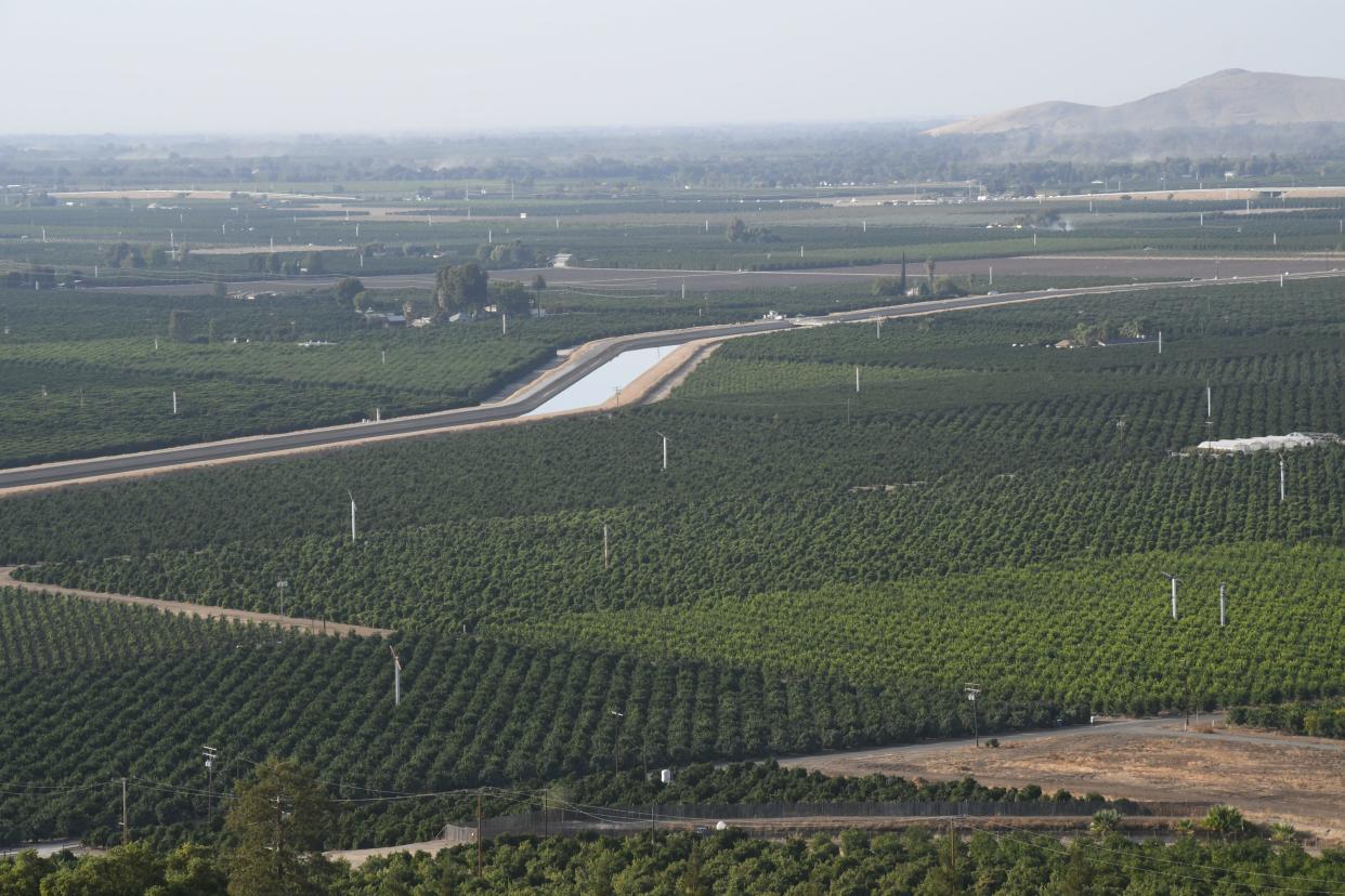 The state Department of Water Resources will provide $200 million to help repair Central California canals damaged by groundwater pumping, including $40 million for the Friant-Kern Canal, pictured here near Exeter.