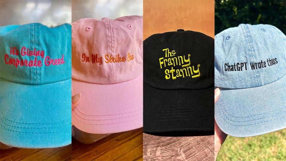 Writer, producer and actress Katie O'Brien has created custom hats that she's selling on Instagram with proceeds benefitting the picket lines during Hollywood's current strike.