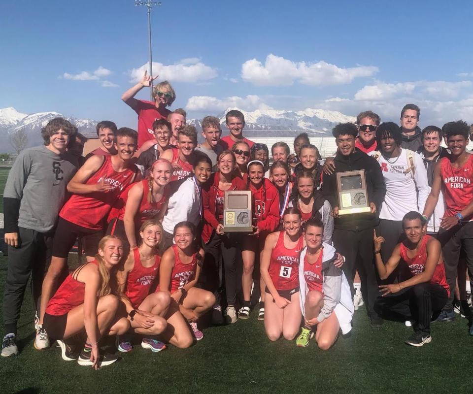 American Fork High School’s boys and girls track team won the Region 4 championship at Westlake High School on Thursday, May 11. | Provided by American Fork