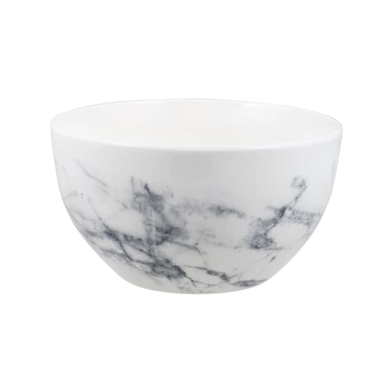 Gray Marble Printed Stoneware Bowl