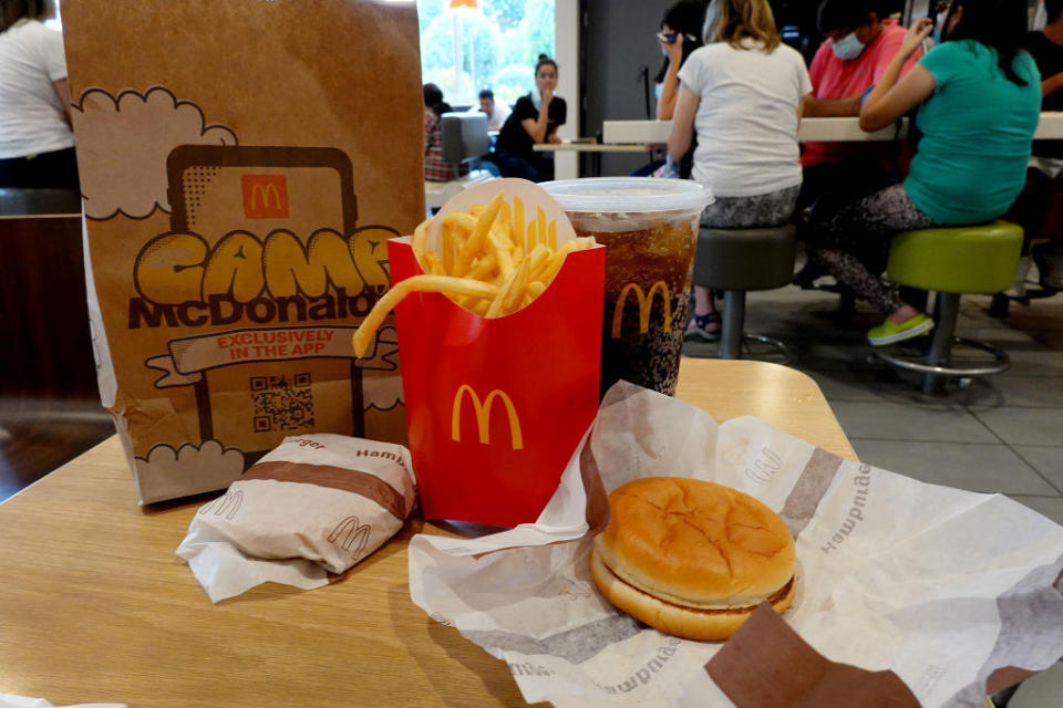 newer branding on McDonald's food