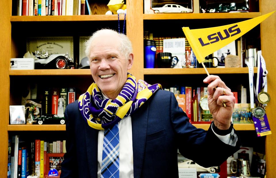 Chancellor of Louisiana State University Shreveport Larry Clark, photographed on April 27, 2023, will be saying farewell in June.