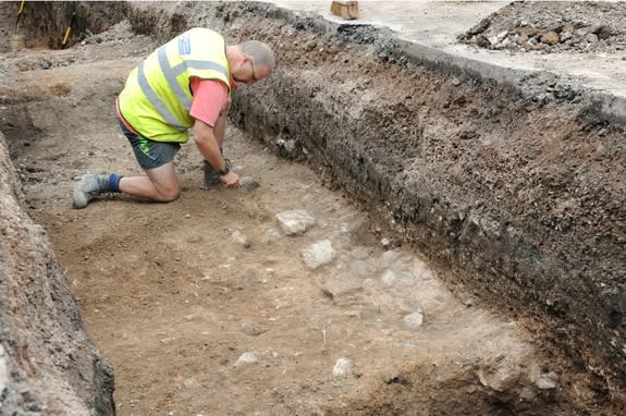 University of Leicester archeologists are digging in the Leicester City Council parking lot in search of the grave of King Richard III.