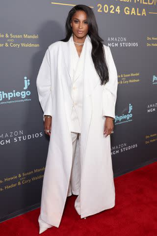 <p>Amy Sussman/Getty</p> Ciara poses for photos at the Jhpiego Laughter is the Best Medicine Gala
