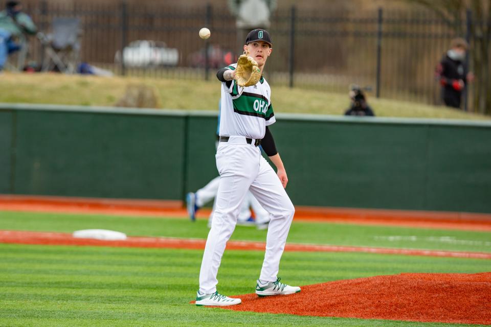 Joe Rock takes the mound for the Ohio Bobcats. Rock, a former Hopewell standout, was selected 68th overall by the Colorado Rockies in this year's MLB Draft.