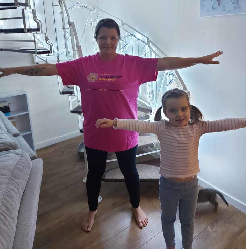 Chloe took part in daily star jumps to raise money for Brain Tumour Research. (Collect/PA Real Life)