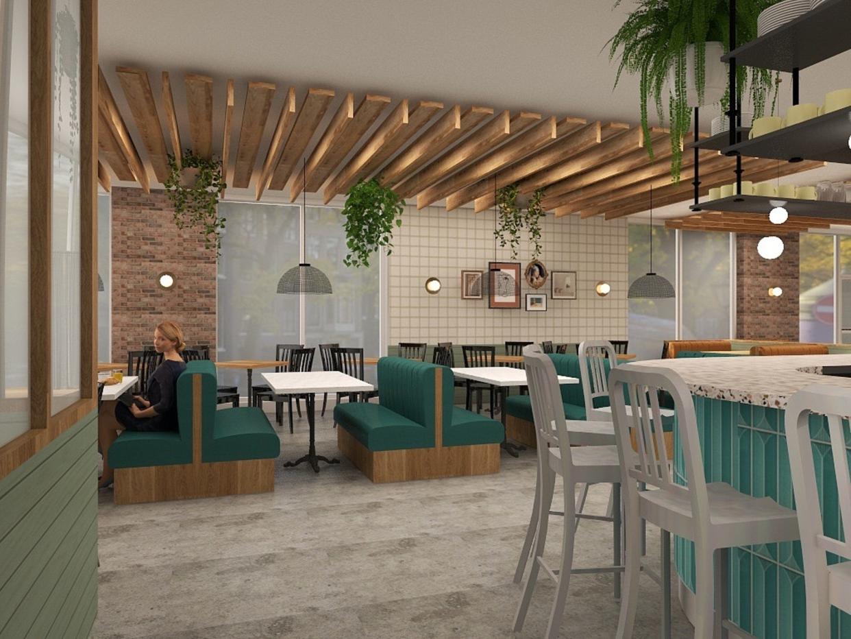 A rendering of Toast City Diner, opening this winter in Manalapan.