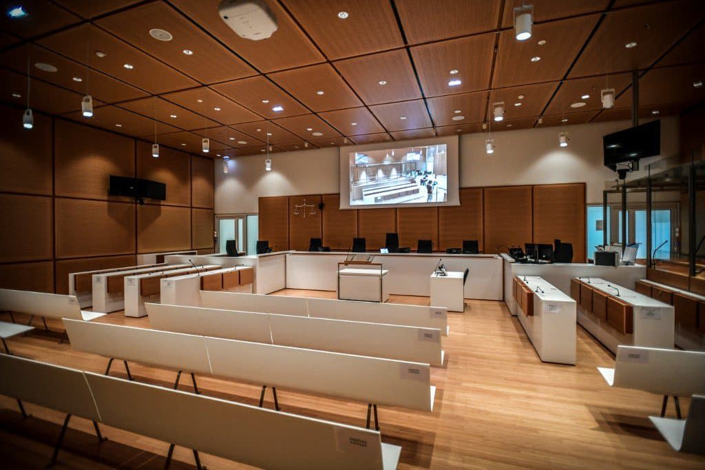 Le tribunal judiciaire de Paris en préparation avant l'ouverture du procès des attentats de janvier 2015. - STEPHANE DE SAKUTIN