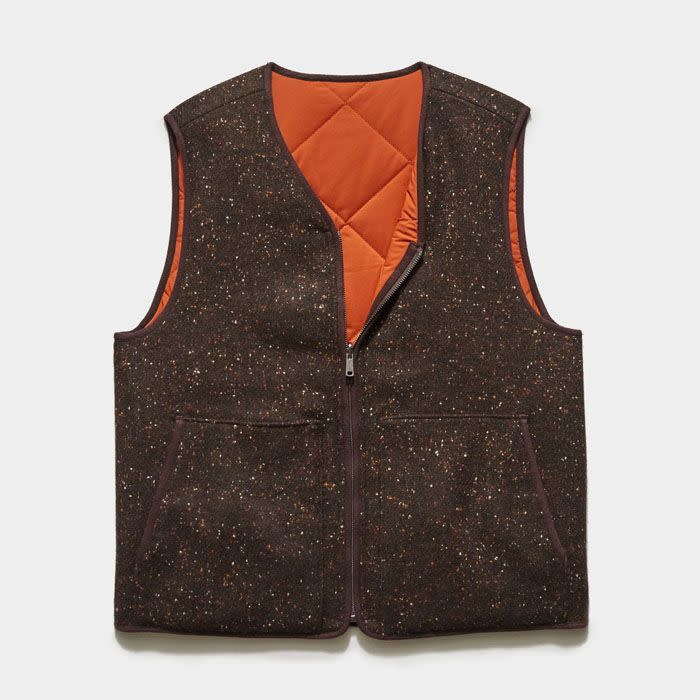 Todd Snyder Reversible Dongeal Wool Quilted Vest