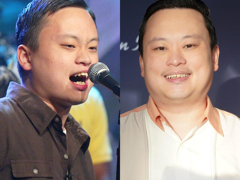 william hung performing in 2004 and william hung on american idol red carpet in 2022
