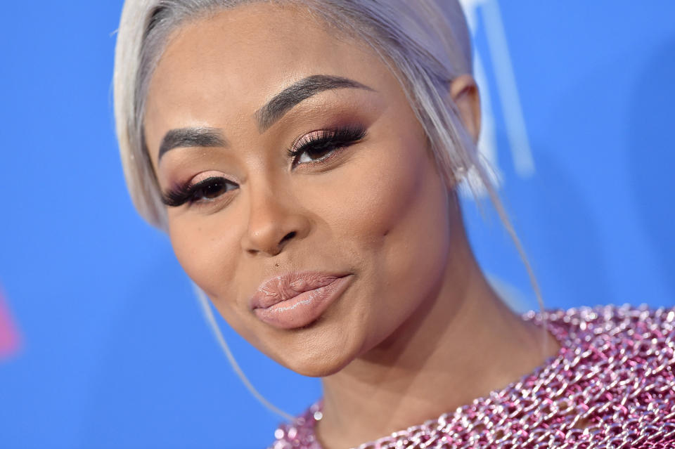 Dream Kardashian’s mom, Blac Chyna — seen here at the 2018 MTV Video Music Awards in New York City — is being criticized for promoting a skin-lightening cream. (Photo by Axelle/Bauer-Griffin/FilmMagic)