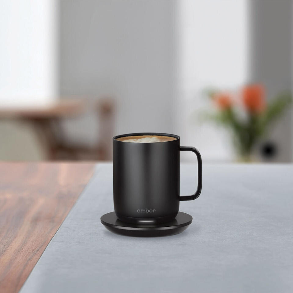 "I&rsquo;m a self-diagnosed coffee snob, which means I&rsquo;m very particular about how I drink and enjoy my morning cup of joe. I like my coffee black, no sugar, fresh ground from quality coffee beans (preferably <a href="https://amzn.to/2wDsiKY" target="_blank" rel="noopener noreferrer">Bluestone Lane&rsquo;s Flagstaff</a> beans or <a href="https://fave.co/2QMWtq8" target="_blank" rel="noopener noreferrer">Blue Bottle&rsquo;s Bella Donovan</a> blend) -- and it must be piping hot.<br /><br />I received the Ember Ceramic Smart Mug as a gift a few years ago, and didn&rsquo;t put it to use much until I started working from home. The mug comes with a charging base that looks nice sitting on a desk. When you download the Ember app, you can set your precise preferred drinking temperature and the mug will keep your drink there. Through conference calls, meetings, Slack sessions and bathroom breaks, your drink will stay just as hot as you like it, for up to an hour and a half without the charging base, and all day if you set it atop the base.<br /><br />And, though you can find from chain retailers like <a href="https://fave.co/3aitMJg" target="_blank" rel="noopener noreferrer">Best Buy</a> and <a href="https://fave.co/2QLVaHQ" target="_blank" rel="noopener noreferrer">Bed Bath &amp; Beyond</a>, I recommend <a href="https://fave.co/33QdzZe" target="_blank" rel="noopener noreferrer">snagging one from the MoMA Design Store</a>. Unfortunately, the MoMA and its shop are now closed, but shopping through the MoMA Design Store&rsquo;s website is <a href="https://fave.co/33QdzZe" target="_blank" rel="noopener noreferrer">an easy way to support the museum</a> right now." &mdash;<strong> Nims </strong><br /><br /><a href="https://fave.co/33QdzZe" target="_blank" rel="noopener noreferrer">Find it for $100 at the MoMA Design Store</a>.