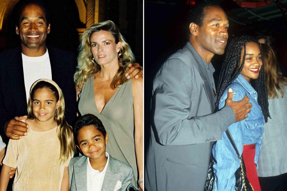 <p>Bei/Shutterstock ; Vinnie Zuffante/Getty</p> OJ Simpson, Nicole Simpson, Sydney Simpson and Justin Simpson at the