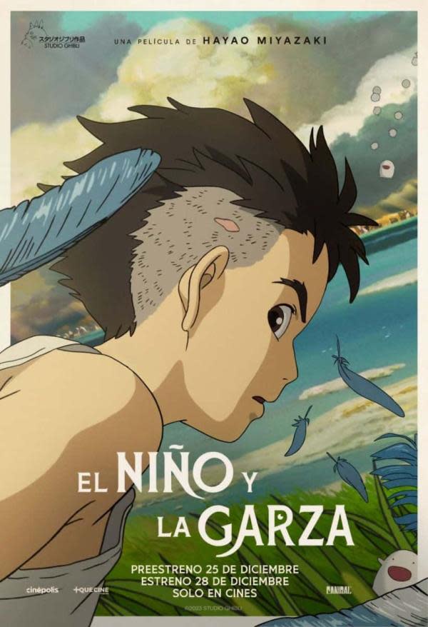 Póster oficial de El niño y la garza (Fuente: Cinépolis)