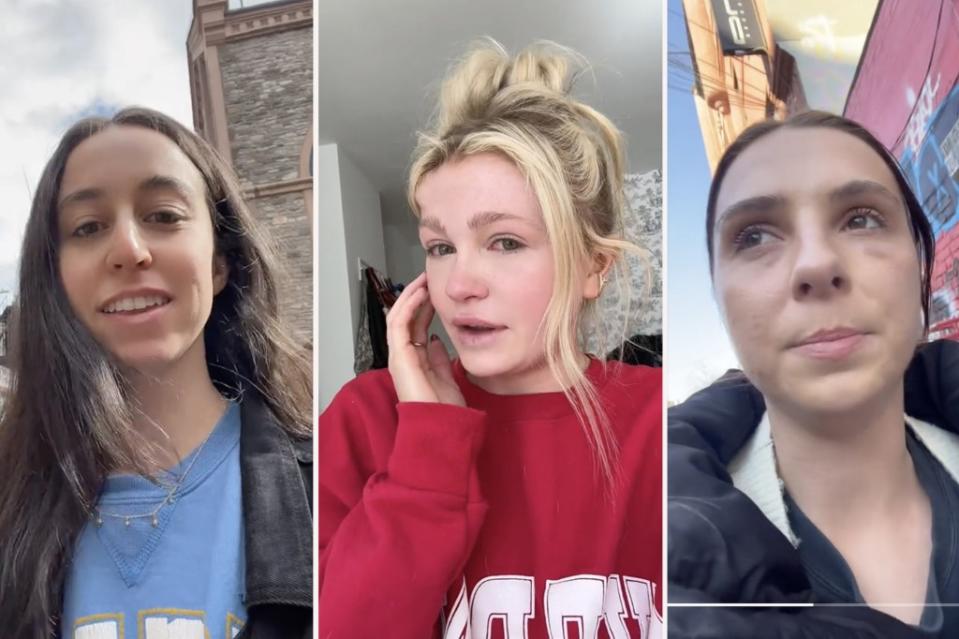 At least three women claimed on TikTok Monday that they were randomly punched by a stranger on the streets of New York City in broad daylight.