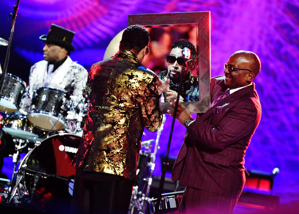 LOS ANGELES, CALIFORNIA - JANUARY 28: Morris Day and Jerome Benton of The Time perform onstage during the 62nd Annual GRAMMY Awards  "Let's Go Crazy" The GRAMMY Salute To Prince on January 28, 2020 in Los Angeles, California. (Photo by Emma McIntyre/Getty Images for The Recording Academy)