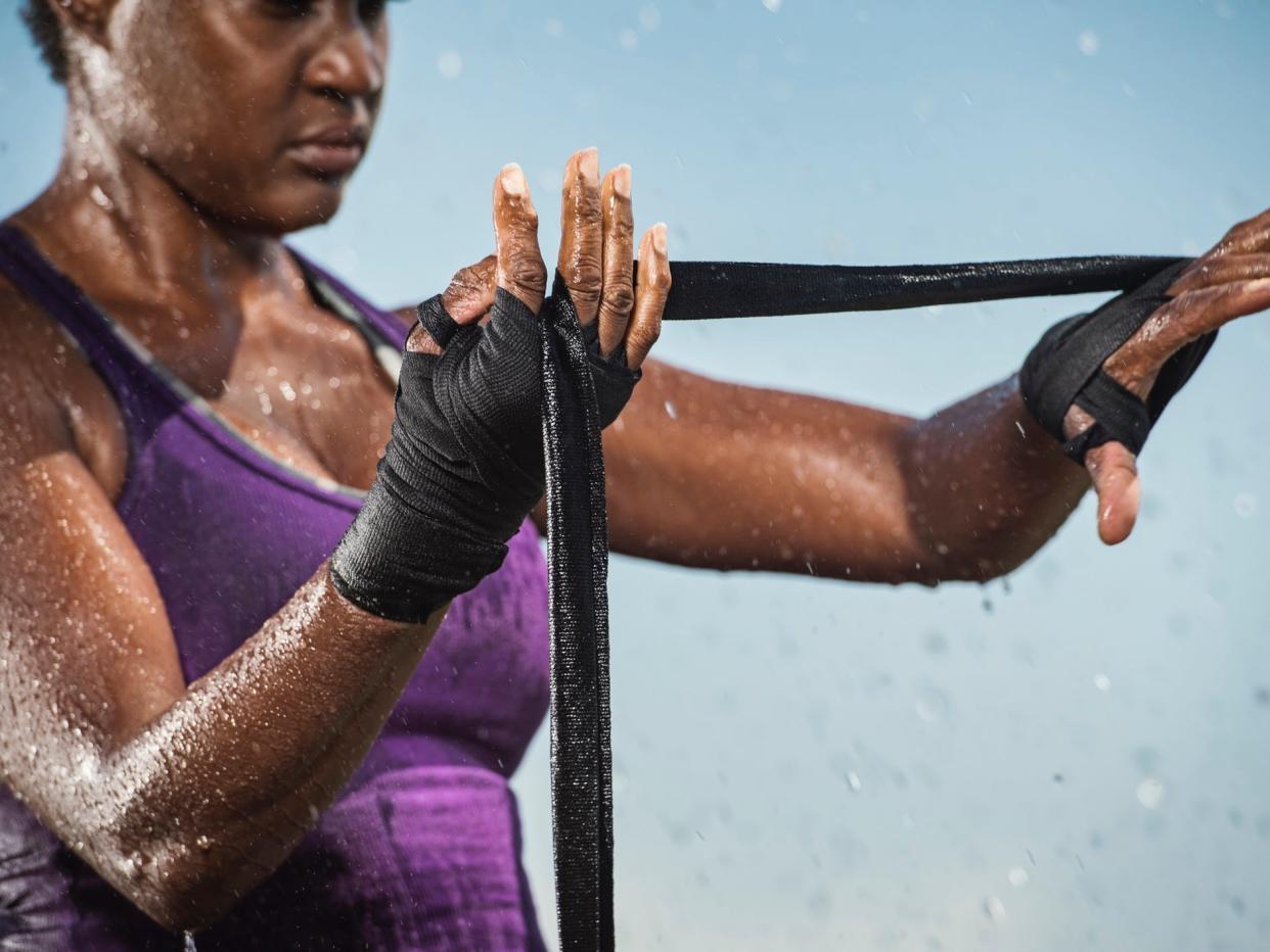 sweating workout boxing