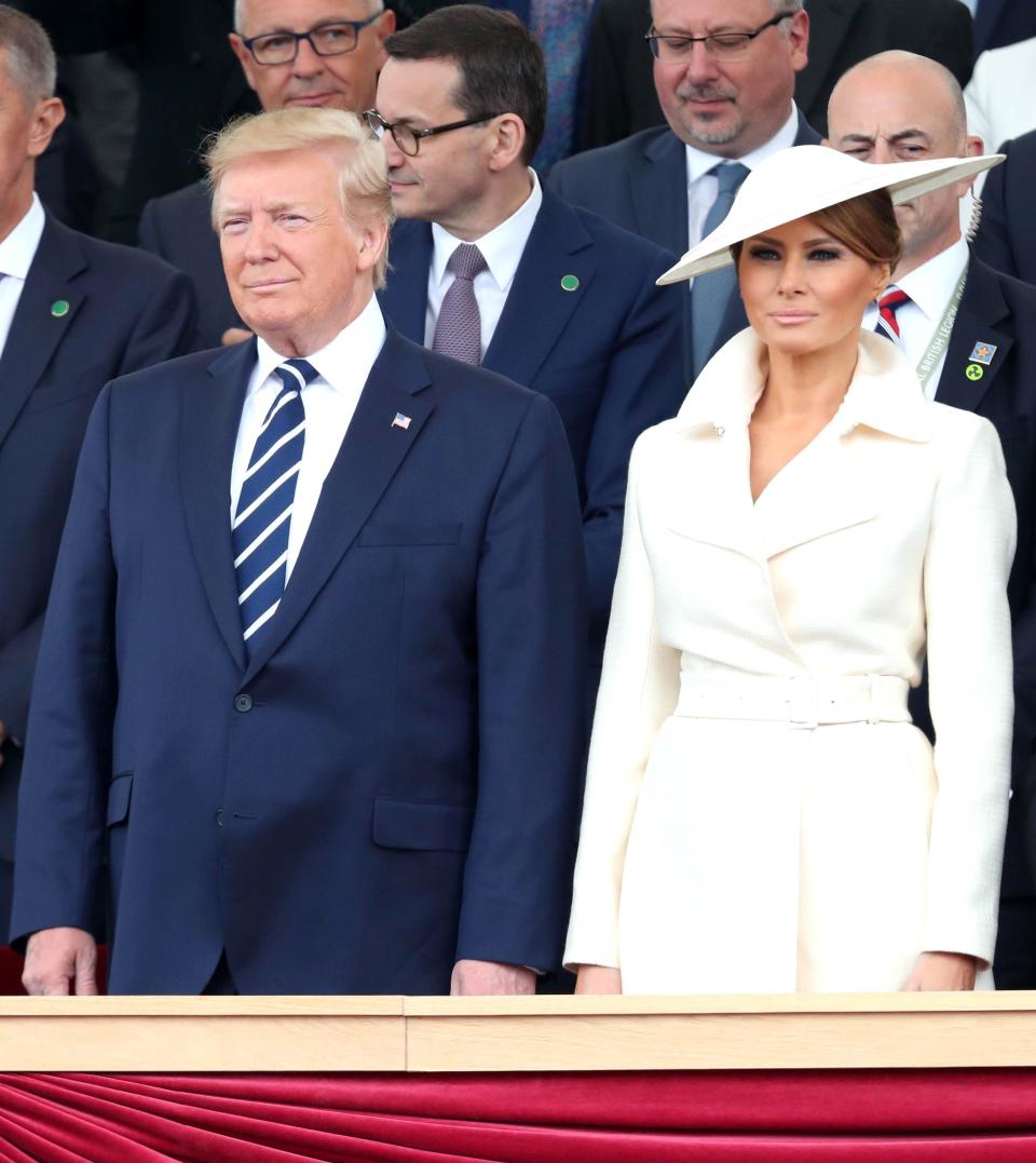 melania trump white coat