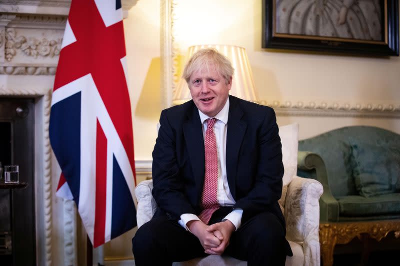 FILE PHOTO: Britain's PM Johnson meets Ukraine's President Zelenskiy in London