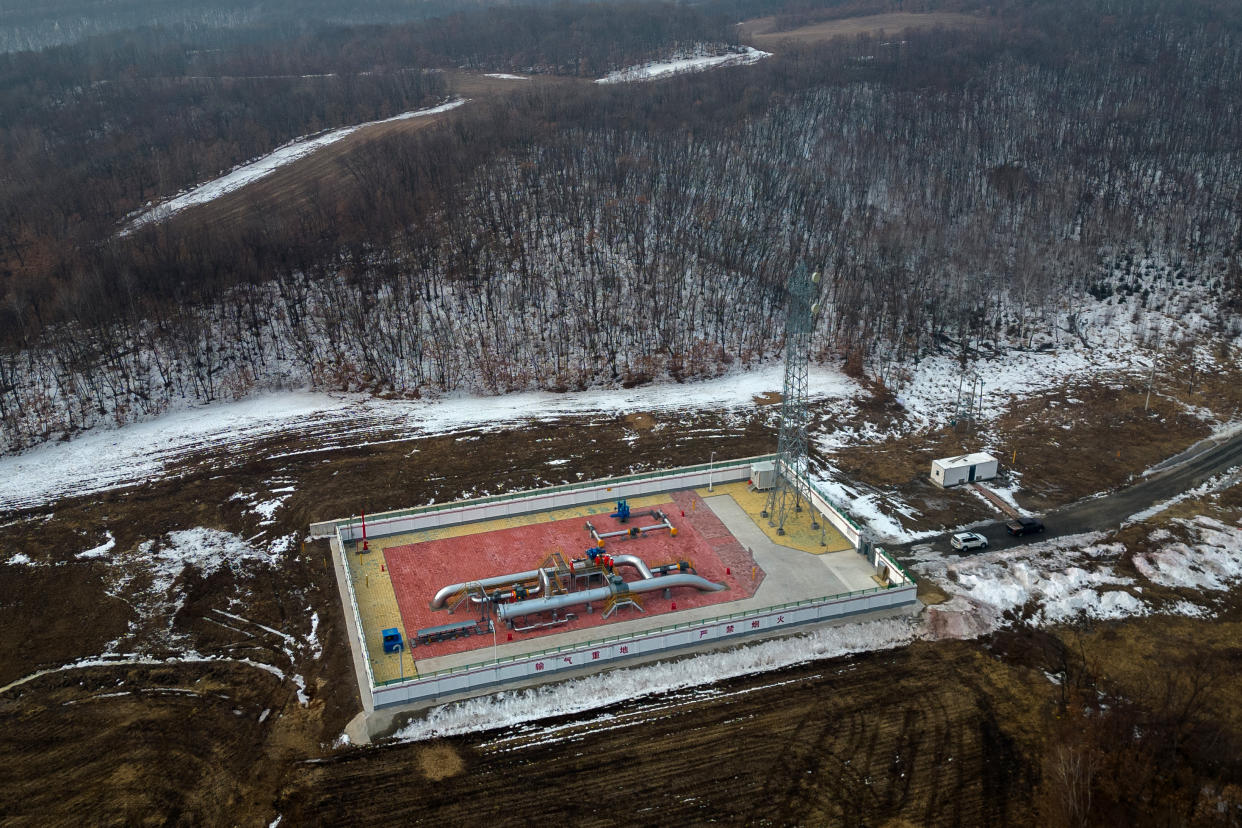 A Power of Siberia natural gas pipelines facility in China. 