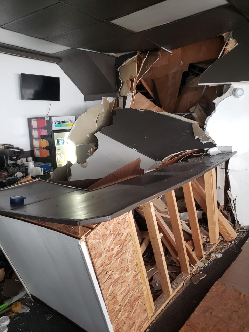 Owner Beth Howell is waiting for her insurance company to assess the damage after truck plowed through her Cafe on the Corner near Malvern.