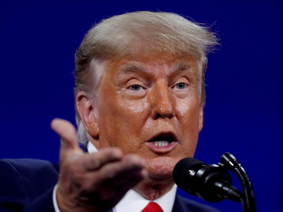 Former US President Donald Trump speaks at the Conservative Political Action Conference (CPAC) in Orlando, Florida (REUTERS)