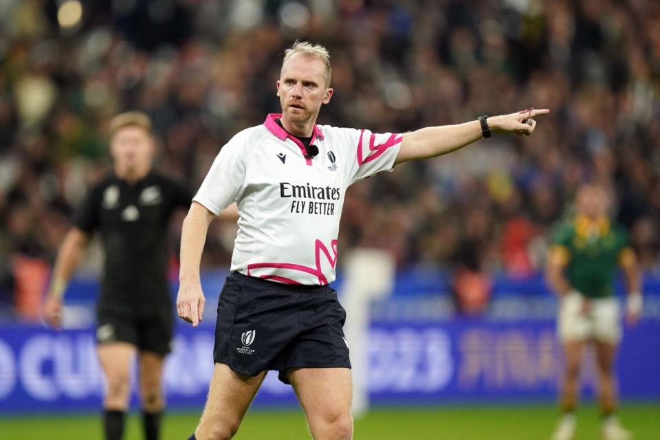 Foley’s compatriot Wayne Barnes retired from refereeing after the World Cup (PA Wire)