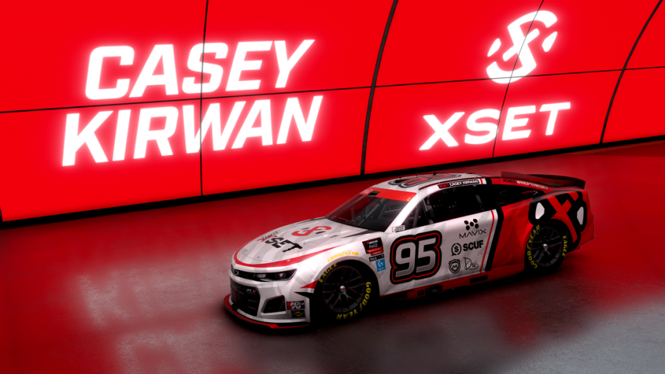 A visual representation of Casey Kirwan’s No. 95 car. The eNASCAR driver won the 2022 series championship on Tuesday, Oct. 25, 2022 in the NASCAR Hall of Fame in Charlotte.