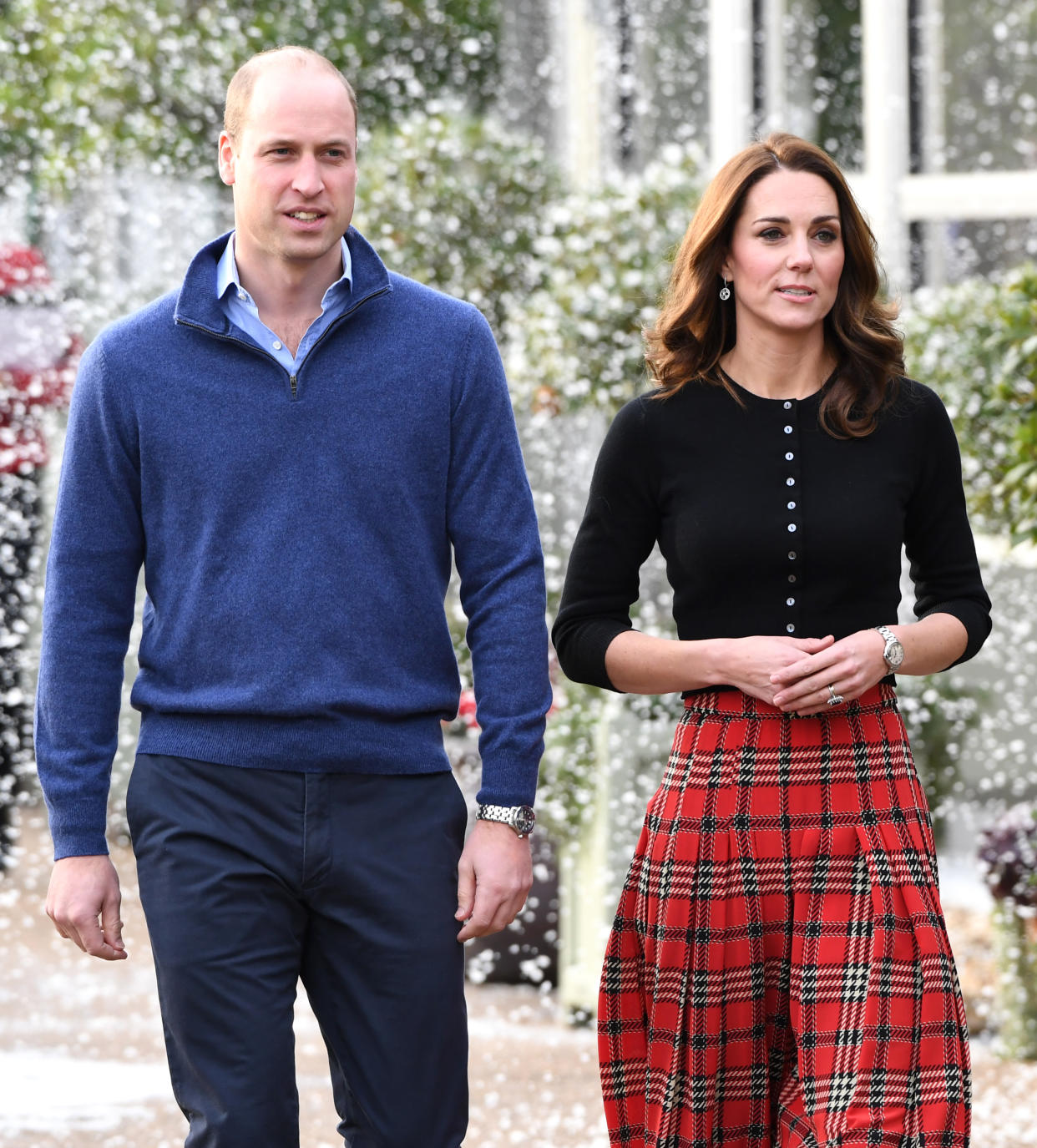   Prince William, Duke of Cambridge and Catherine, Duchess of Cambridge host a Christmas party to deliver a message of support to deployed personnel serving in Cyprus and their families over the festive period, at Kensington Palace on December 04, 2018 in London, England. Approximately 7,500 military personnel are currently serving overseas at Christmas. 