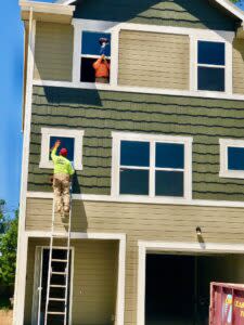  Shown here is one of the Curtis Corner houses intended to be affordable in North Omaha. that is to be turned over to buyers this month. (Cindy Gonzalez/Nebraska Examiner)