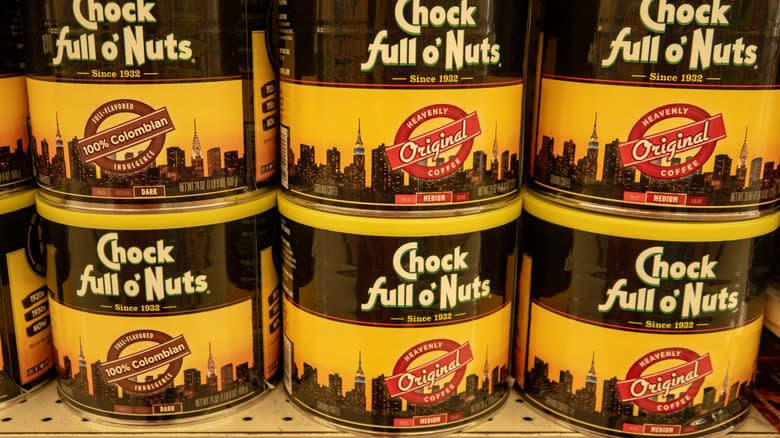 Chock full o'Nuts grocery display