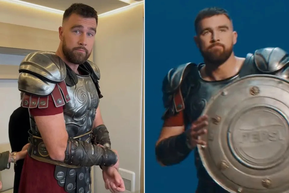 <p>PEPSI/TikTok</p> Travis Kelce